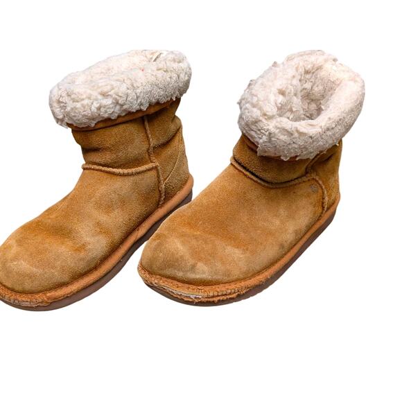 Koolaburra by UGG "Koola Short" Kids' Winter Boots | Chestnut | Youth Size 2 - Picture 6 of 7